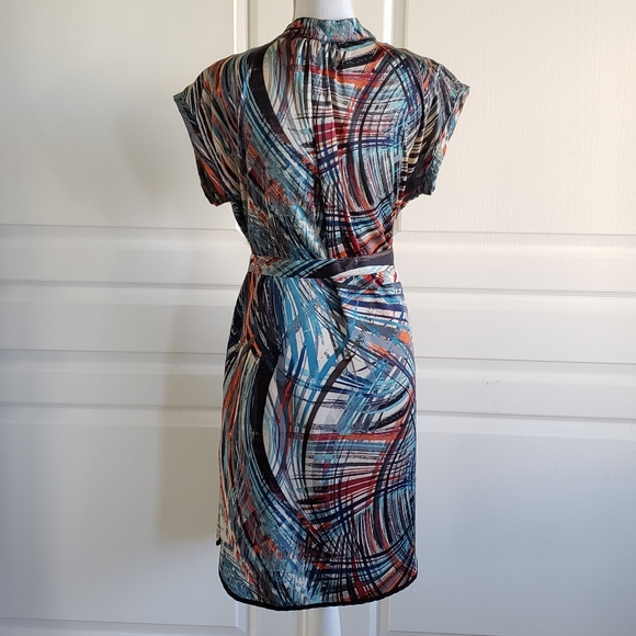 Viereck Mandarin Midi Dress w/ Tie Size L - Picture 3 of 8